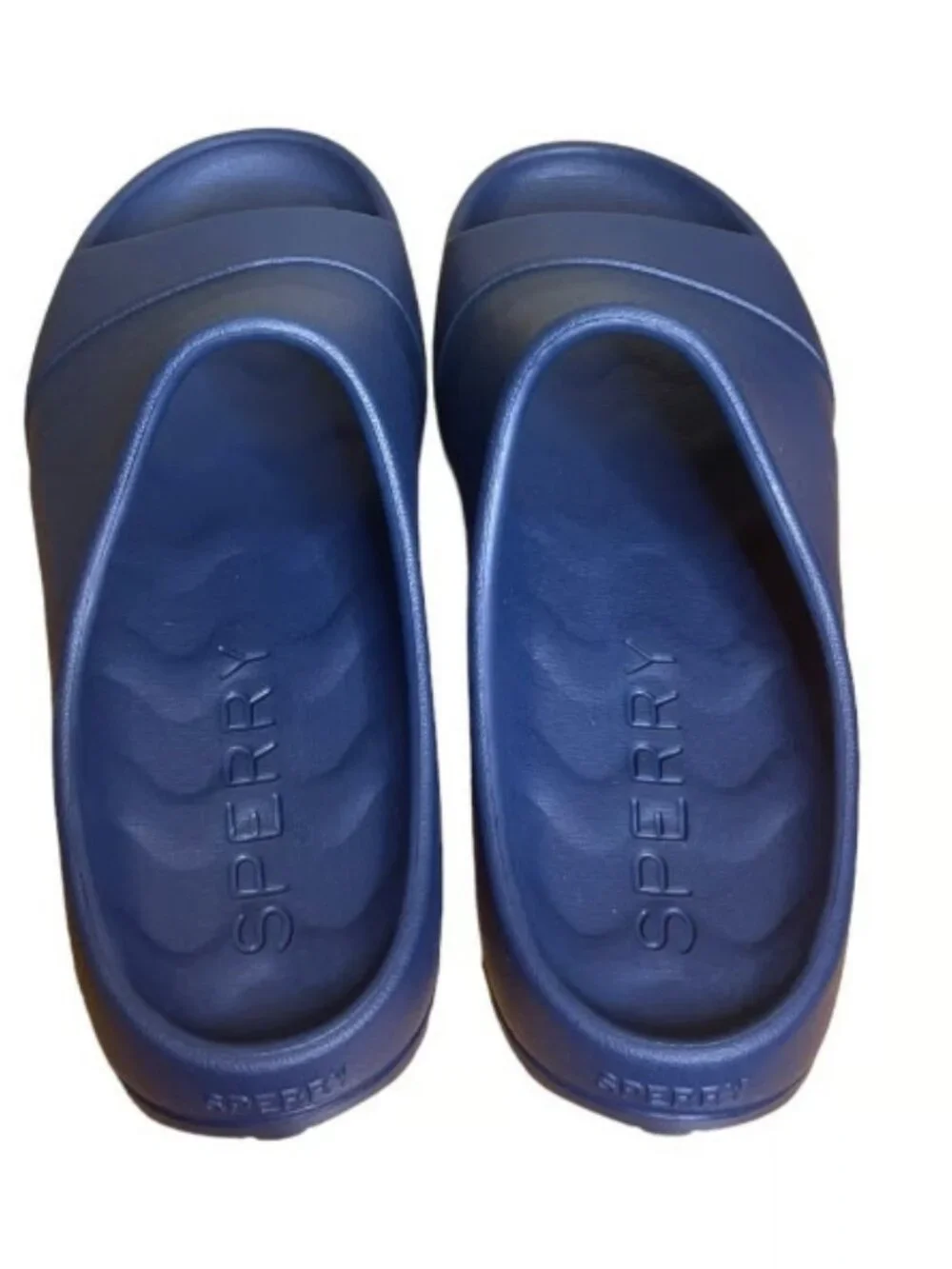 Sperry Men's Blue Beach Pool Shower Slide Shoes size 10M NWOB